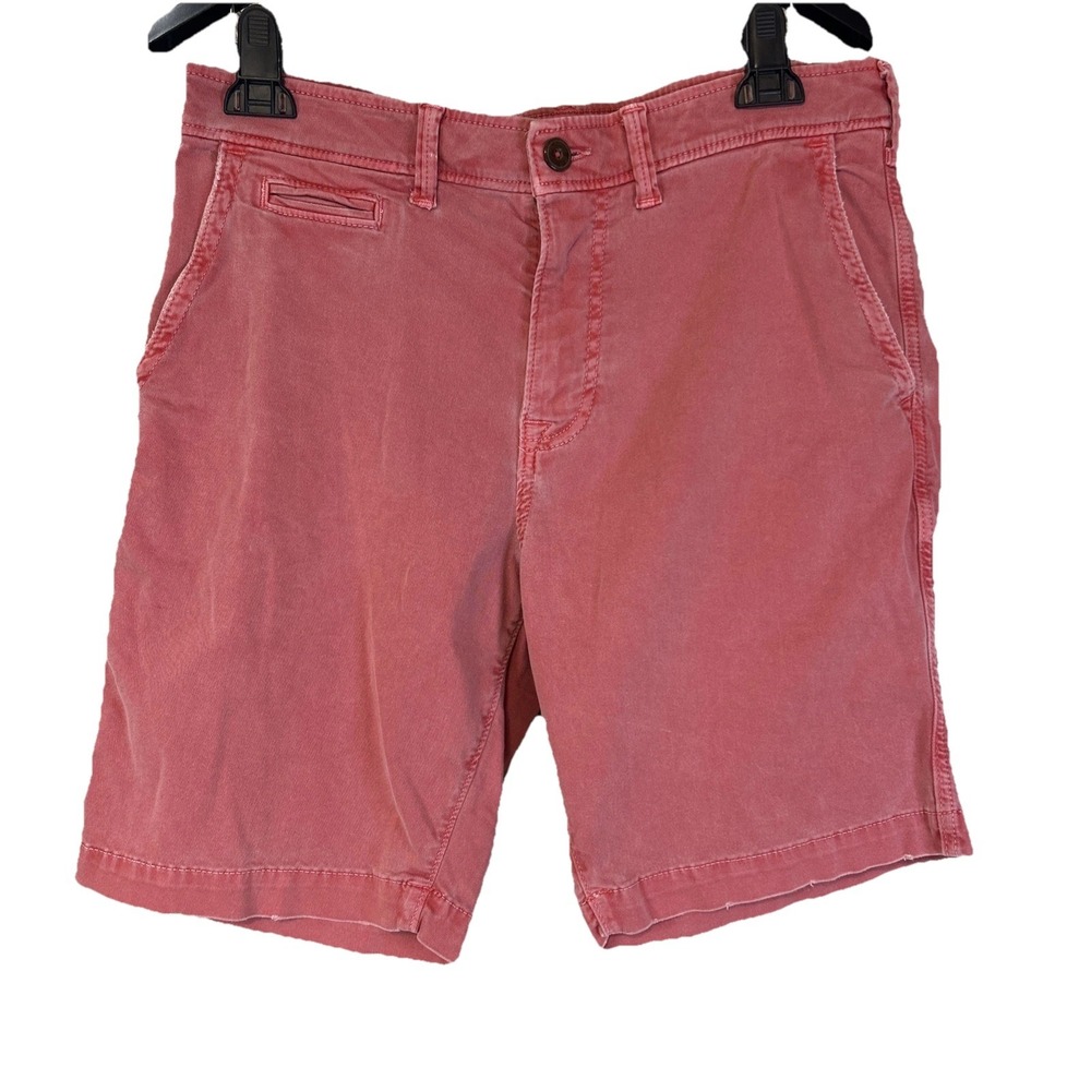 American Eagle Extreme Flex Shorts Men's 30 Red Flat Front Classic Stretch